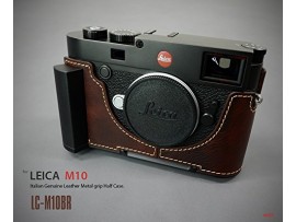 Leather Metal Grip Half Case LC-M10BR for Leica M10